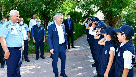 Başkan zabıtayı ağırladı
