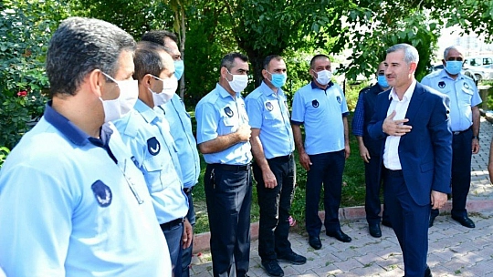Başkan zabıtayı ağırladı