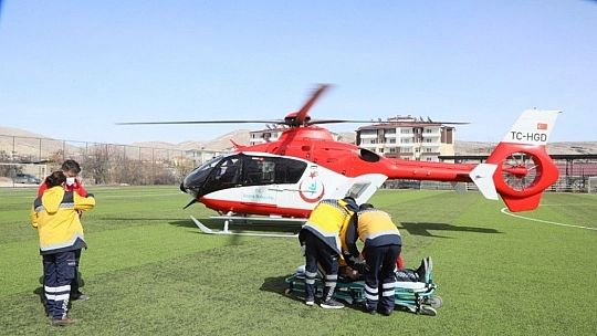 Helikopter ile getirildi