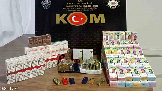 Malatya'da kaçakçılık operasyonu