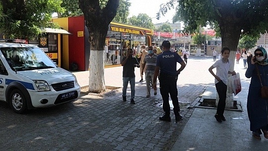 Malatya'da maskesiz sokağa çıkanlara ceza