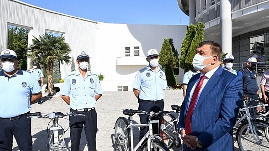 Bisikletli denetim yaptılar