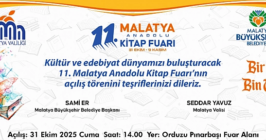 Malatya Kitap Fuarı kapılarını açıyor!