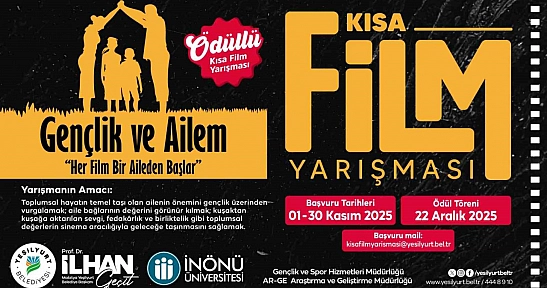 Yeşilyurt Belediyesi'nden gençlere kısa film yarışması
