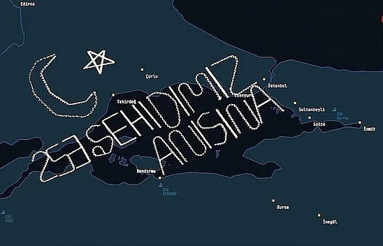 15 Temmuz'un 253 şehidi anısına gökyüzüne yazı yazıldı