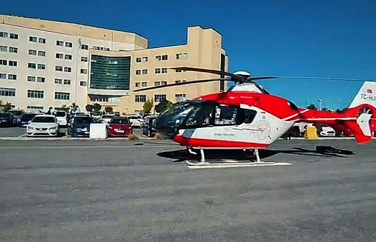 3,5 aylık bebek, ambulans helikopterle Malatya'ya sevk edildi