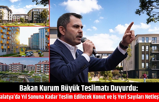 Bakan Kurum Büyük Teslimatı Duyurdu: Malatya'da Yıl Sonuna Kadar Teslim Edilecek Konut ve İş Yeri Sayıları Netleşti…