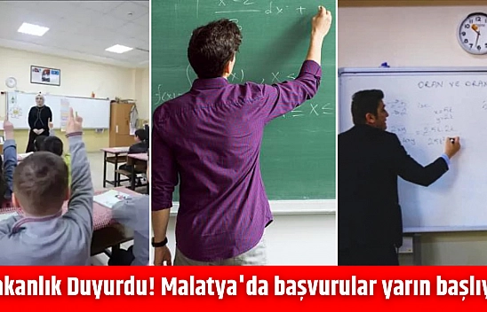 Bakanlık Duyurdu! Malatya'da başvurular yarın başlıyor