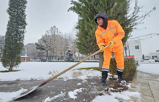 Malatya'da karla mücadele başladı