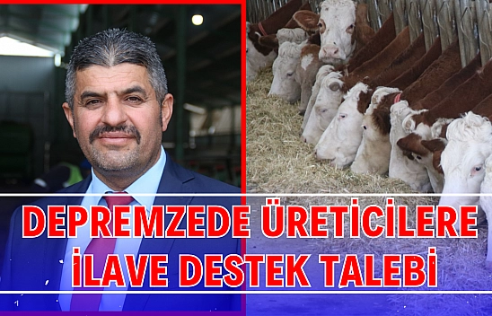 Depremzede üreticilere ilave destek talebi