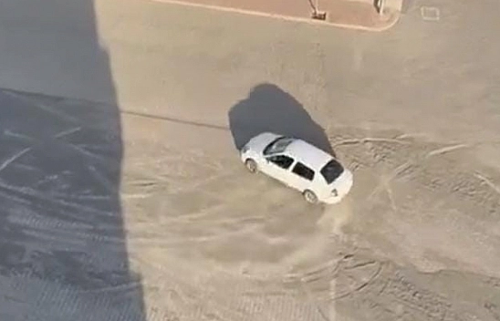 Drift atan sürücünün ehliyetine el konuldu