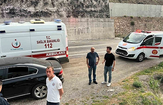 Yoldan çıkan otomobil Fırat Nehrine uçtu