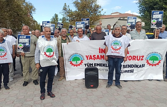 Malatya'da emeklilerden seyyanen zam talebi: 'Sadaka değil, hakkımızı istiyoruz'