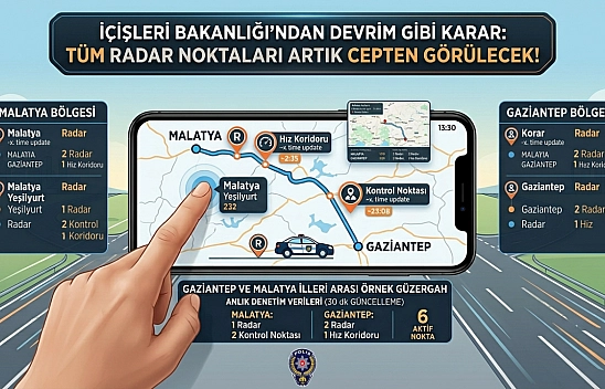 İçişleri Bakanlığı'ndan Devrim Gibi Karar: Tüm Radar Noktaları Artık Cepten Görülecek!