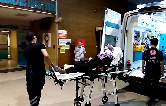 İki kişinin yaralandığı kaza kamerada