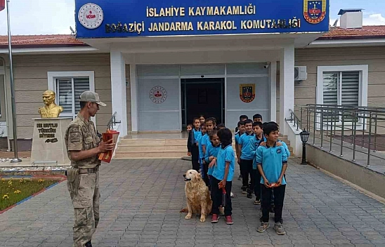 İlkokul öğrencilerinden jandarmaya ziyaret
