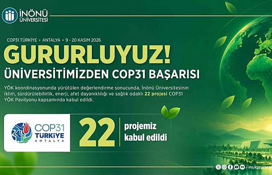 İnönü Üniversitesi 22 projeyle COP31'de yerini alacak!