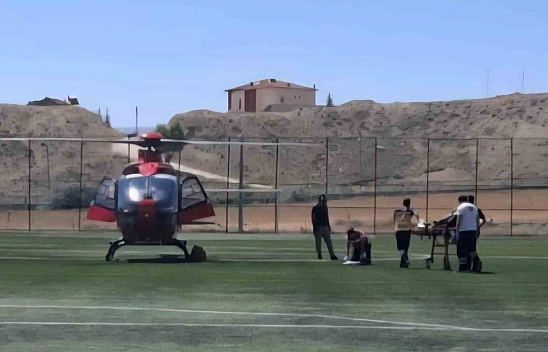 Malatya'da dakikalarla yarış: Kalp krizi geçiren hasta helikopterle sevk edildi