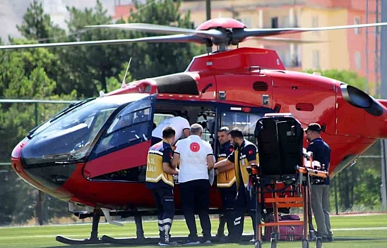 Kalp krizi geçiren hasta hava ambulansıyla Malatya'ya sevk edildi