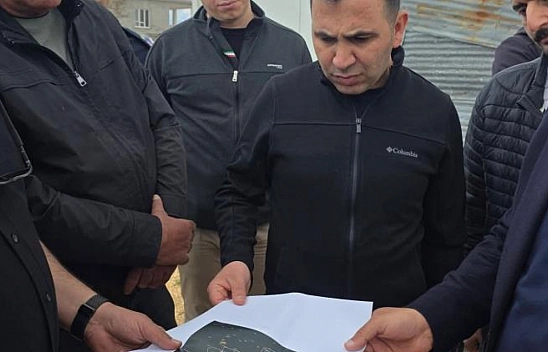 Kaymakam Algın kalıcı konutlar ve cami inşaatını inceledi