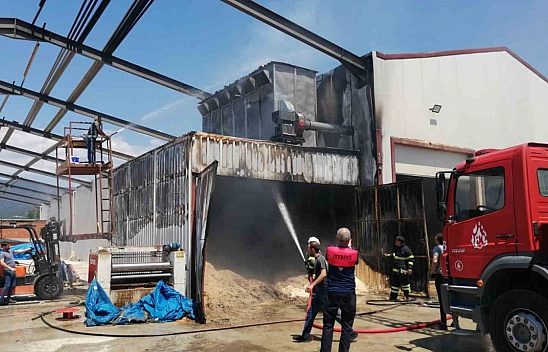 Kereste fabrikasında yangın!