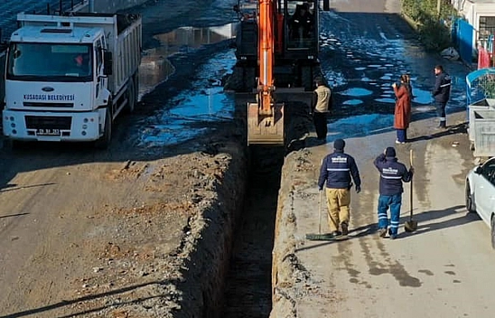 Okul yollarında çalışma başladı