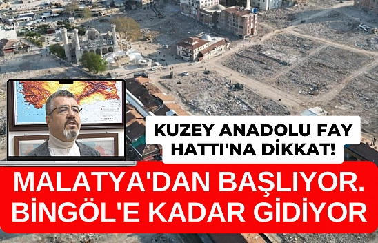 Kuzey Anadolu Fay Hattı'na dikkat! Malatya'dan başlıyor. Bingöl'e kadar gidiyor