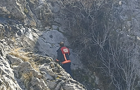 Mahsur kalan keçiler kurtarıldı!