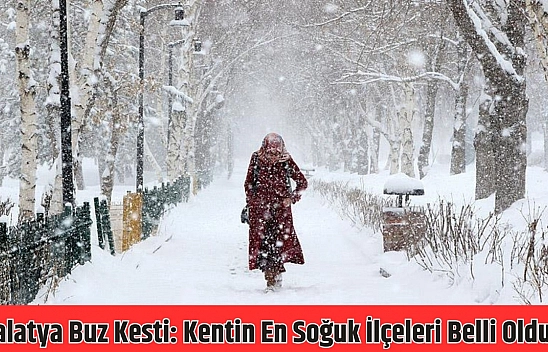 Malatya buz kesti: Kentin en soğuk ilçeleri belli oldu...