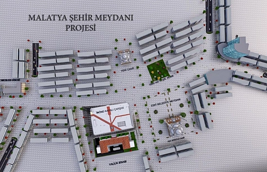 Malatya Çarşı Projesi Şekilleniyor! İşte Şehir Meydanı Projesi'nin Yeni Görselleri ve Detayları...
