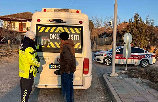 Malatya'da 2 bin 48 okul servisine ceza!