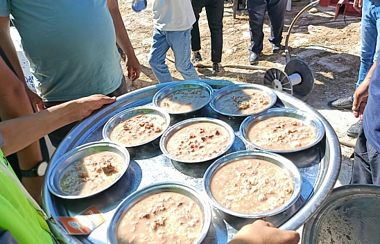 Malatya'da 3 bin 500 kişilik pilav dağıtıldı