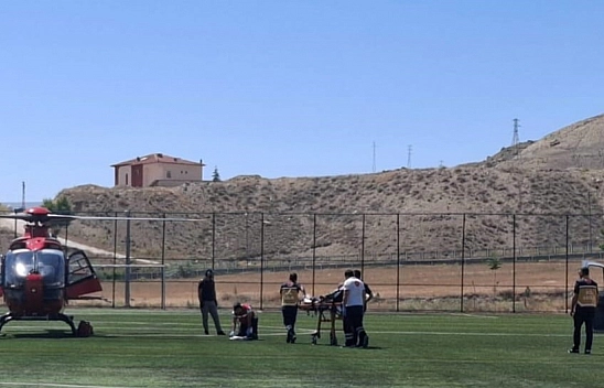 Malatya'da ambulans helikopter 78 yaşındaki hasta için havalandı
