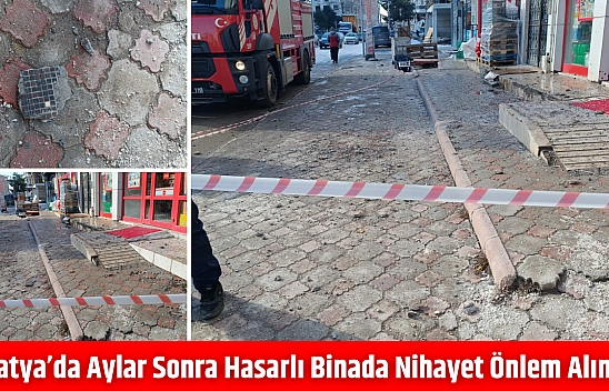 Malatya'da aylar sonra hasarlı binada nihayet önlem alındı!   
