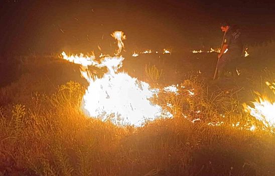 Malatya'da bahçe yangını