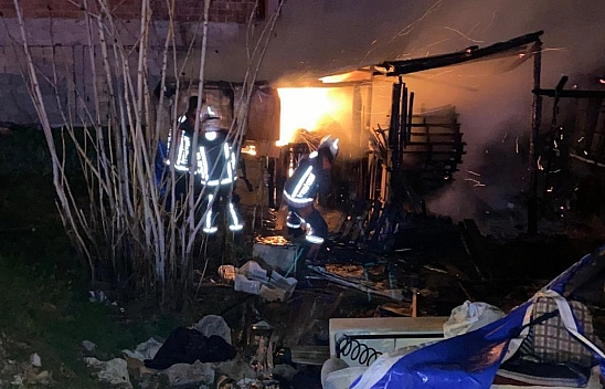 Malatya'da baraka yangını