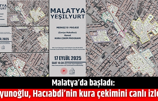 Malatya'da başladı: Koyunoğlu, Hacıabdi'nin kura çekimini canlı izle…