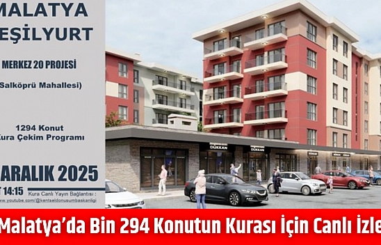 Malatya'da Bin 294 Konutun Kurası İçin Canlı İzle