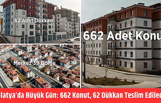 Malatya'da Büyük Gün: 662 Konut, 62 Dükkan Teslim Edilecek