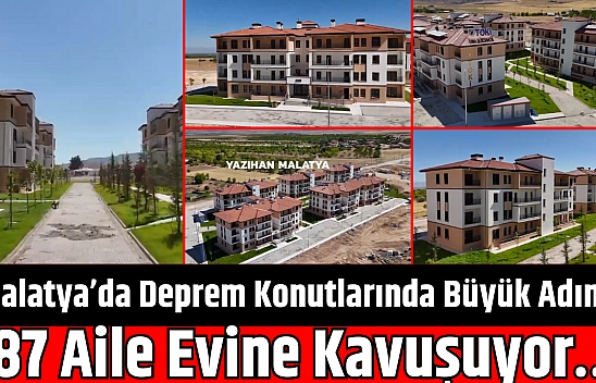 Malatya'da Deprem Konutlarında Büyük Adım: 87 Aile Evine Kavuşuyor…