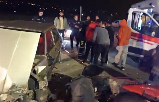 Malatya'da feci kaza: Kurye Ağır Yaralandı