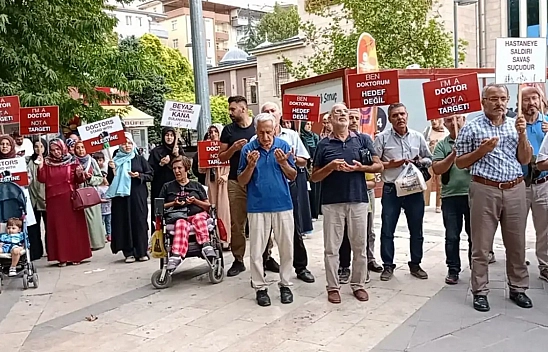 Malatya'da Gazze protestosu sürüyor