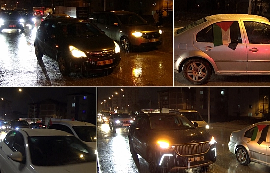 Malatya'da Gazze'ye destek konvoyu