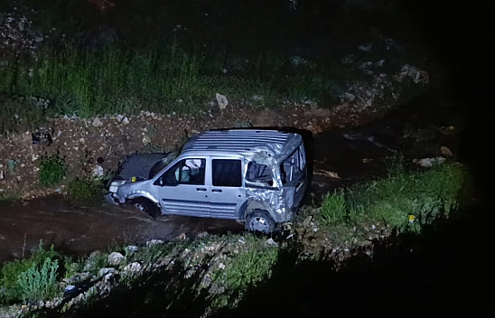 Malatya'da otomobil dereye uçtu: 1 yaralı