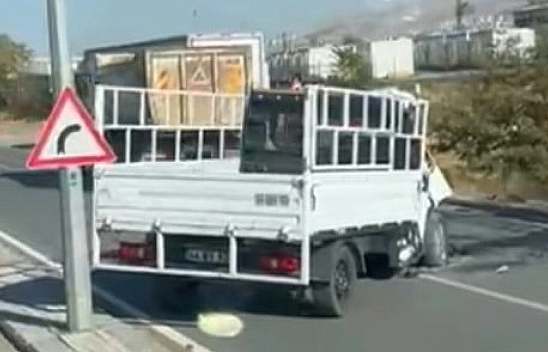 Malatya'da feci kaza: Kamyonetle hafriyat kamyonu çarpıştı: 1 ölü