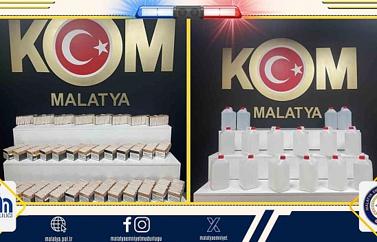 Malatya'da kaçakçılık operasyonu: Makaron ve etil alkol ele geçirildi