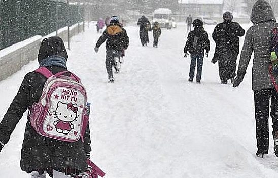 Malatya'da kar nedeniyle okullar tatil edildi