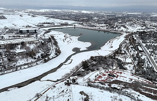 Malatya'da kış manzarası büyüledi