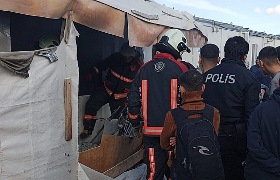 Malatya'da konteynerde yangın paniği