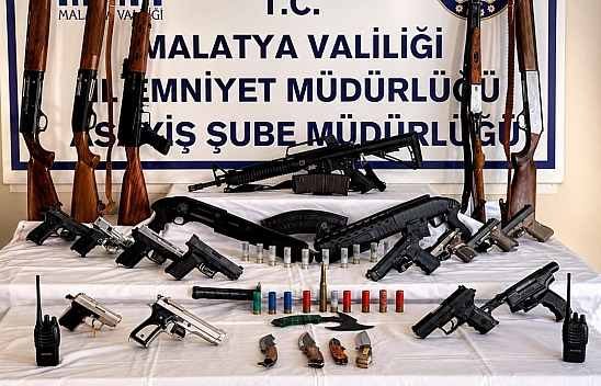 Malatya'da silah operasyonu! 56 kişi yakalandı